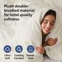 Duvet Cover Full Size Set - Extra Soft Full Duvet Cover 80" x 90" with 2 Pillow Shams - Hotel Luxury, Easy Care and Fade Free w/ Zipper Closures & Ties - All Season, Comfy, Cozy & Breathable (Ivory)
