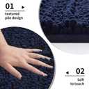 Disolla Navy Blue Bathroom Runner Rug 24x55 Inch - Long Chenille Bath Mat, Extra Soft Shaggy Plush Absorbent Runner, Non-Slip Washable Rug for Tub, Bedside and Kitchen