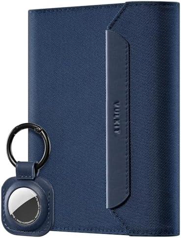 VULKIT Passport Wallet, Vegan Leather Passport Holder, RFID Blocking, Travel Essential, Magnetic Closure, Blue