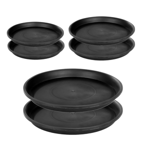 15 Inch Plant Saucer, Black Plant Plates to Catch Water, Pebble Tray for Plant Humidity, Flower Pot Saucers for Indoor and Outdoor Garden(2PCS)