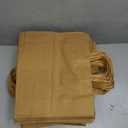 Bakepacker 100-Pack Wide Large Size Paper Bags With Handles Bulk 12.6"x4.3"x10" Brown Party Kraft Shopping Bags