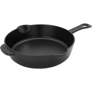 STAUB Cast Iron 8.5-inch Traditional Deep Skillet - Black