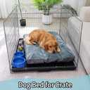 Big Dog Bed for Large Sized Dogs - Dog Crate Pad Removable Washable Cover, Non-Slip Bottom, Pet Mat Comfort Cushion for Joint Relief, Deep Sleep & Home Decor