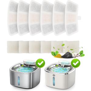 6pcs Replacement Filters for PW04 3.5L Wireless Cat Water Fountain Only for oneisall Fountain B0DNJT76WJ, B0DMF2LH3Y and B0DSJ9F3M2 6pcs Replacement Filters for PW04 3.5L Wireless Cat Water Fountain Only for oneisall Fountain B0DNJT76WJ, B0DMF2LH3Y and B0DSJ9F3M2