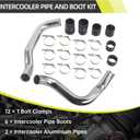 3 Inch Aluminum Intercooler Pipe Boot & Clamp Kit, Sliver