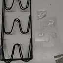 Durmmur 2 Pack Pot Lid Organizer Rack, 6-Tier Pot Lids Holder for Cabinet Door/Wall, No Drilling Adhesive Wall/Door Mounted Rustproof Pot and Pan Cover for Kitchen Storage, Classic Black