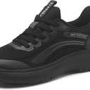 Treesky Non Slip Work Shoes for Women - Ultra Lightweight Slip Resistant Sneakers for Nursing, Food Service & Kitchen, Ideal for Wet Environments, Walking & Standing All Day (8, Black)