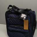 KROSER Carry On Underseat Multi-functional, 16-inch Underseater Lightweight Overnight Suitcase for Women, Navy