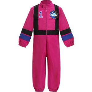IBTOM CASTLE Baby Girls Boys 1st Birthday Outfit Astronaut/Golf/Firefighter First Birthday Cake Smash Photoshoot Jumpsuit (Pink)
