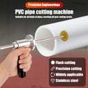 2 x PVC Inside Pipe Cutter, Including Diamond Grit Wheel & Handle 1-1/2" to 8" Adjustable Pipe Diameter 7" Cutting Depth 1/4" Hex Shank for Impact Drivers & Drills
