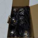 Outdoor String Lights 25 Feet G40 LED Patio Lights, Plug-in, 13 Plastic Edison Bulbs(1 Spare), Waterproof Connectable Hanging Light for Backyard Porch Balcony Party Decor, E12 Base, Black