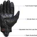 Superbike Full Finger Goat Skin Leather Touch Screen Motorcycle Gloves Men/Women S,M,L,XL,XXL (Perforated, L)