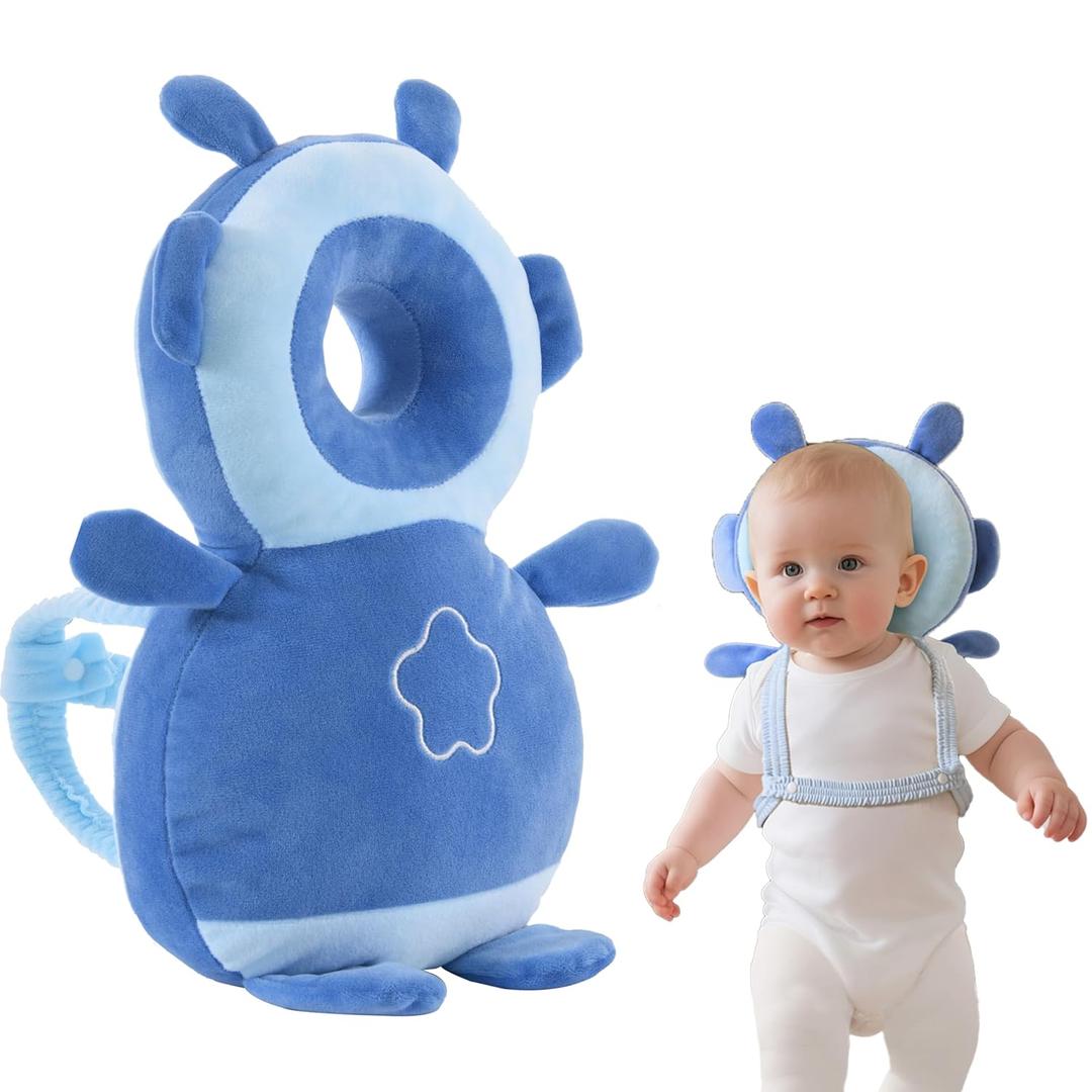 GINMOON Baby Head Protector Backpack, Soft Pillow Backpack for Baby Falling, Head Protection Back Pack for Crawling & Walking Toddlers, Lightweight Baby Fall Back Head Protector(Spaceman)