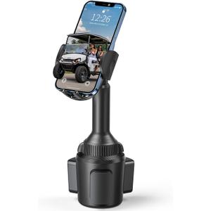 Golf Cart Phone Holder Mount, Golf Cart Accessories Universal Cup Phone Holder Mount for All 4.7-6.8" Cell Phones, Fit EZGO Club Car Yamaha, Car, Truck, Golf Gifts for Men, Women