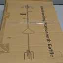 Bird Feeding Station Kit Bird Feeder Pole Wild Bird Feeder Kit with Squirrel Baffle and Suet Cage Mesh Tray Fruit Hook Double W Hook for Attracting Wild Birds