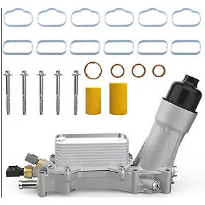 926-959 Aluminum Engine Oil Cooler Filter Housing Adapter for Jeep Cherokee Wrangler JK,Chrysler 300 Pacifica,Dodge Durango Journey Charger Challenger Grand Caravan,Ram ProMaster 1500 2500 3500 3.6L