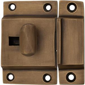 Cabinet Latch, Ideal for Cabinet Closet Kitchen Doors, Antique Cabinet Latch (1, Antique Brass)