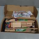 Handmade Wooden Fencing Puppets Toys , Whack A Balloon Strategy Board Game,Balloon Bamboo Man Battle Pre Assembled, Challenge Friends , Game Night Favorite ,Party Games for Groups (with 200 Balloons)