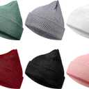 6 Pieces Multi-Color Unisex Beanies Cap Cuffed Beanie Cap Comfortable Warm Cold-Proof Knitted Hat