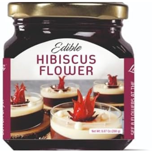 2 Pack Lunn Hibiscus Flower in Syrup Jar with Cap 280 gm, Best By 01/2026