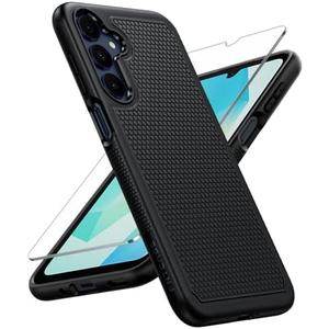 FNTCASE for Galaxy A17/A16 5G Phone Case - Samsung A17 Military Grade Drop Protection, 14ft Drop Tested, Screen Protector Included, Anti-Slip Matte Textured, TPU+PC Dual Layer Shockproof Cover (Black)