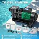 2 HP Swimming Pool Pump, 6980 GPH High Flow, 39.3 FT Max Head, 110V/60Hz IPX68 Waterproof, Inground & Above Ground Pool Water Circulation Pump