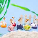90pcs Miniature Resin Goose, 3 Color Hawaii Bikini Style Mini Small Goose Figurine Decor Combo Tiny Resin Animal Little Statue for DIY Summer Dollhouse Garden Bonsai Micro Landscape