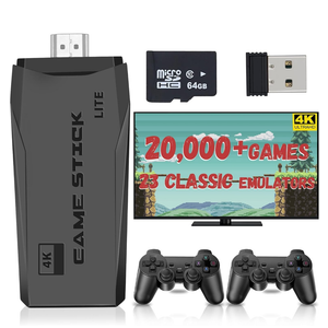 Wireless Retro Game Console, Retro Game Stick with Built-in 23 Emulators, 20,000+ Games, 4k Hdmi Output, and 2.4GHz Wireless Controller, Plug and Retro Play Video Games for Tv (64 GB)