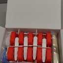 Miaowoof Homemade Popsicle Molds, 10-Cav Non-BPA Silicone Ice Pop Maker, with 50 Sticks, 50 Bags, 10 Reusable Sticks, Funnel, Brush and Ice Pop Recipe (Red)