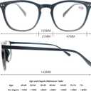 Reading Glasses Women Men Stylish Readers 1.0 Lightweight Reading Cheaters Glasses with Spring Hinges 3 Pack Black/Tortoiseshell/Clear