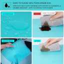 16 Pcs Refrigerator Liners Mats Washable, Refrigerator Mats Liner Waterproof Oilproof, Shinywear Fridge Liners for Shelves, Cover Pads for Freezer Glass Shelf Cupboard Cabinet Drawer (16 Blue)
