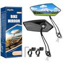 Diyife Bike Mirror 1 Pair, [New Version] HD Wide Angle Large Handlebar Rearview Mirror, Blast-Resistant 360°Adjustable Bicycle Rear View Mirror Accessories for Ebike Mountain Road Bike