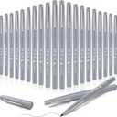 Fuyoooo 20 Pcs Felt Tip Pens 0.7mm Colored Felt Pens Marker Medium Point Journal Planner for Journaling Writing Note Taking Art Office Supplies, Light Grey