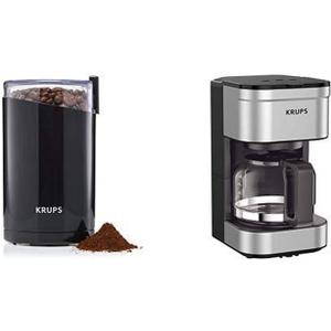 KRUPS 1500813248 203 Electric Spice and Coffee Grinder with Stainless Steel Blades AND KM202850 Simply Brew Compact Filter Drip Coffee Maker