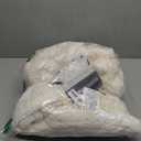 Madison Park Ruched Fur Luxury Throw Premium Soft Cozy Brushed Long Faux Fur For Bed, Couch or Sofa , 50x60" , Ivory