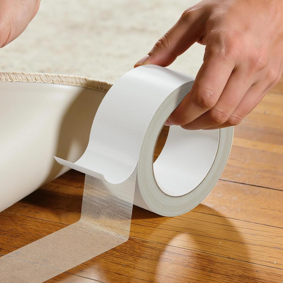 Heavy Duty Double Sided Tape for Clothes, 2Inch X 40FT Stitch Witchery Hem Tape for Pants Curtains Clothes Fabric Sofa Covers, No Sewing Ironing, Strong Adhesive Tape for Rug, Carpet, Art