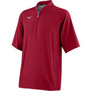 Mizuno Men's Gametime Short Sleeve Hitting Jacket (Red), Size S