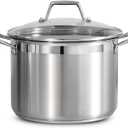 Tramontina Lock & Drain Stainless Steel 8-Quart Pasta Pot with Lid and Strainer