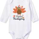 BFUSTYLE Baby Boys Girls Long Sleeve Romper Infant Funny Bodysuit Outfit 0-18 Months