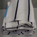 White Classic Cotton Pool Towels Oversized 30 x 60 Inches, Ultra Absorbent and Low Lint Striped Beach Towels for Adults, Stripes Design Luxury Extra Large Bath Towels, Navy Blue, 4 Pack