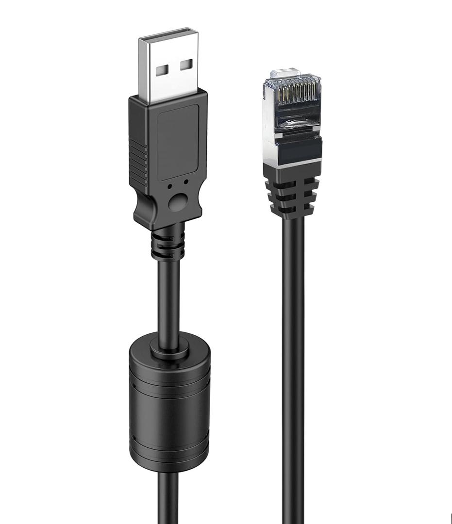 APC UPS USB to RJ50 Control Cable (6FT/1.8M) for 940-0127B, 940-0127C, 940-0127E, APC UPS PowerChute Equivalent to AP9827,with Magnet Ring