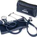 Primacare DS-9181-BL Professional Aneroid Sphygmomanometer and Sprague Rappaport Stethoscope, Manual Blood Pressure Kit with Cuff and Carrying Case, Blue