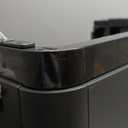 WanWanKa Trash Can with Lid, Large Tall 8 Gallon Commercial Trash Can, Plastic Waste Bin with Press top Lid, White Garbage Can Suitable for Kitchen, Bathroom, Bedroom, Living Room, Office(Black)