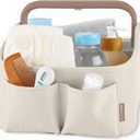 Skip Hop Diaper Caddy Organizer with Touch Sensor Night Light Nursery Style Oat