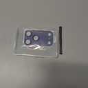 Uyiton Compatible with iPhone 17 Pro Max Camera Lens Protector - [Not Easy to Break][Strong Adsorption][Case-Friendly] Metal Tempered Glass Rear Camera Screen Cover - Deep Blue