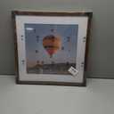 Wood 18x18 Picture Frame with 14x14 Mat Deep Brown, Display 14x14 with Mat or 18x18 without Mat, Wood 18 by 18 Photo Frame, 18 x 18 Frame for Wall Hanging Display, Deep Brown, 2 Pack