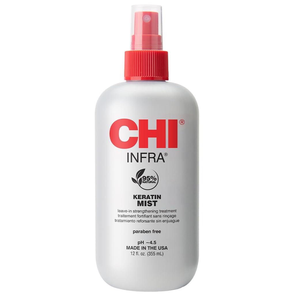 CHI Keratin Mist, Strengthening Hair Spray For Restoring Softness & Protecting Against Heat Damage, Parabenfree, 12 Oz