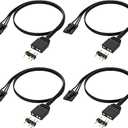 4Pack 4 Pin to 3 Pin RGB Adapter for Corsair RGB HUB, Lighting Node CORE, Commander CORE and iCUE Commander CORE XT, Converter to Standard 5V 3 Pin ARGB Fan Device