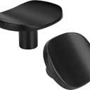 6 Pack Matte Black zinc Alloy Solid Cabinet Knobs,Black Single Hole Drawer Square knob Handles for Cabinets and Dresser Drawers Rustic