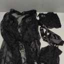 Avidlove Women Sexy Lingerie Set 3 Piece Bra and Panty Sets with Lace Kimono Robe Sleepwear Mesh Nightgown, S